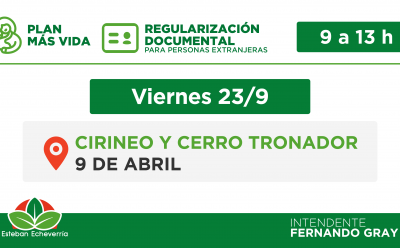 OPERATIVO DE PLAN MÁS VIDA Y REGULARIZACIÓN DOCUMENTAL EN 9 DE ABRIL