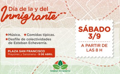 ESTEBAN ECHEVERRÍA CELEBRARÁ EL DÍA DE LA Y DEL INMIGRANTE