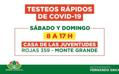 TESTEOS GRATUITOS DURANTE EL FIN DE SEMANA