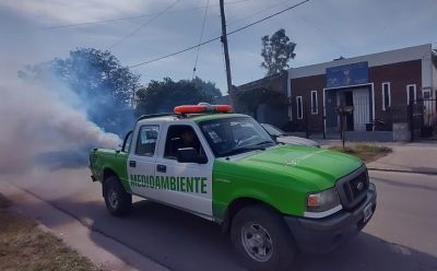 EL MUNICIPIO REALIZÓ TAREAS DE FUMIGACIÓN EN EL JAGÜEL