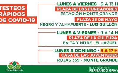 EL MUNICIPIO DE ESTEBAN ECHEVERRÍA CONTINÚA REALIZANDO TESTEOS RÁPIDOS DE COVID-19