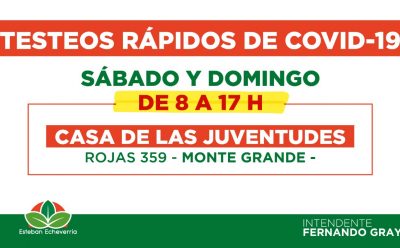 TESTEOS DE COVID-19 DURANTE EL FIN DE SEMANA