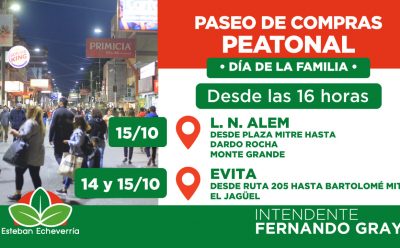 LOS CENTROS COMERCIALES DE MONTE GRANDE Y EL JAGÜEL SERÁN PEATONALES