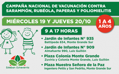 NUEVOS OPERATIVOS TERRITORIALES DE VACUNACIÓN PARA NIÑAS Y NIÑOS
