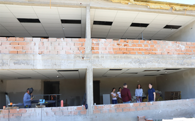 FERNANDO GRAY RECORRIÓ LAS OBRAS DE AMPLIACIÓN EN LA ESCUELA TÉCNICA N° 1