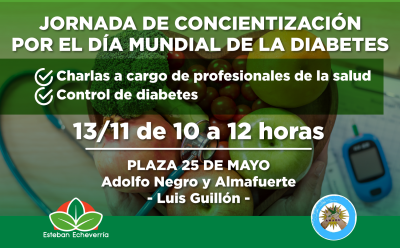 EL MUNICIPIO DE ESTEBAN ECHEVERRÍA CONMEMORA EL DÍA MUNDIAL DE LA DIABETES