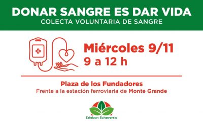 CAMPAÑA DE DONACIÓN VOLUNTARIA DE SANGRE EN ESTEBAN ECHEVERRÍA