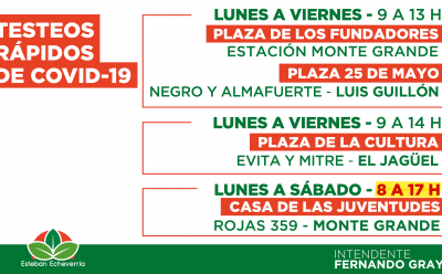 EL MUNICIPIO AVANZA CON LOS TESTEOS DE DETECCIÓN DE COVID-19