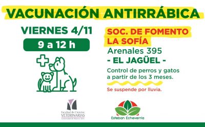 OPERATIVO DE VACUNACIÓN ANTIRRÁBICA EN EL JAGÜEL