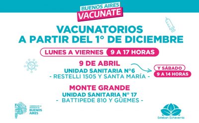 LAS DOSIS CONTRA EL COVID-19 SE APLICARÁN EN DOS UNIDADES SANITARIAS DEL DISTRITO