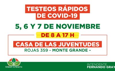 TESTEOS RÁPIDOS DE COVID-19 EN ESTEBAN ECHEVERRÍA
