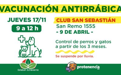 OPERATIVO DE VACUNACIÓN ANTIRRÁBICA EN 9 DE ABRIL