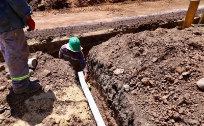 AVANZA LA OBRA DE LA NUEVA RED CLOACAL EN MONTE GRANDE SUR