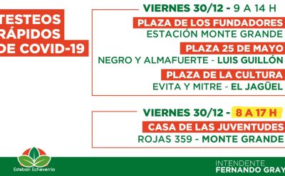 EL MUNICIPIO DE ESTEBAN ECHEVERRÍA CONTINÚA REALIZANDO TESTEOS GRATUITOS DE COVID-19