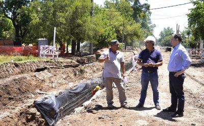 FERNANDO GRAY RECORRIÓ LA OBRA CONDUCTO HUERGO DE 9 DE ABRIL