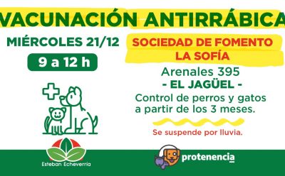JORNADA DE VACUNACIÓN ANTIRRÁBICA EN EL JAGÜEL