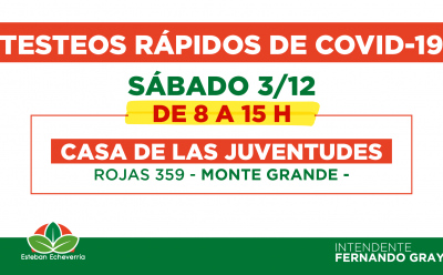 TESTEOS DE COVID-19 DURANTE EL FIN DE SEMANA