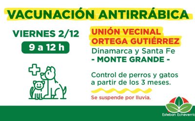 JORNADA DE ATENCIÓN VETERINARIA EN MONTE GRANDE