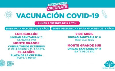 <strong>AVANZA LA VACUNACIÓN CONTRA EL COVID-19 EN ESTEBAN ECHEVERRÍA</strong>