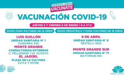 <strong>EL JUEVES Y EL VIERNES CONTINÚAN LAS JORNADAS DE VACUNACIÓN CONTRA EL COVID-19</strong>