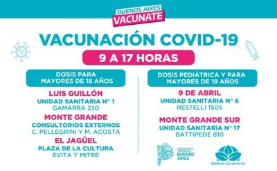 CAMPAÑA DE VACUNACIÓN CONTRA EL COVID-19 EN ESTEBAN ECHEVERRÍA