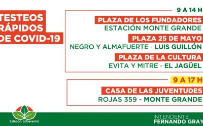 CONTINÚAN LOS TESTEOS DE COVID-19