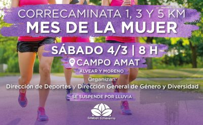 CORRECAMINATA POR EL MES DE LA MUJER EN ESTEBAN ECHEVERRÍA