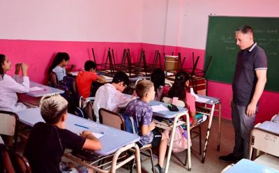 FERNANDO GRAY RECORRIÓ LAS OBRAS DE REMODELACIÓN EN LA ESCUELA PRIMARIA N.° 56