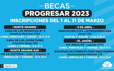 COMIENZA LA INSCRIPCIÓN A LAS BECAS PROGRESAR 2023