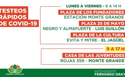 CONTINÚAN LOS TESTEOS DE COVID-19 EN EL DISTRITO