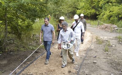 FERNANDO GRAY SUPERVISÓ LA CONSTRUCCIÓN DEL PASEO DE LA LAGUNA DE ROCHA