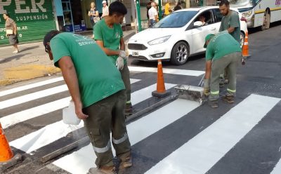 TRABAJOS DE DEMARCACIÓN VIAL EN ESTEBAN ECHEVERRÍA