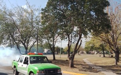 FUMIGACIÓN EN MONTE GRANDE SUR Y LUIS GUILLÓN