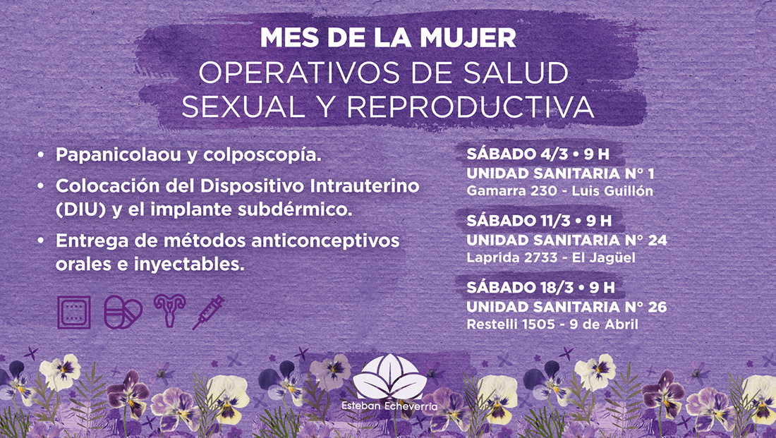 OPERATIVOS DE SALUD EN EL MES DE LA MUJER