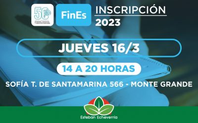 ÚLTIMO DÍA DE INSCRIPCIÓN AL PLAN FINES 2023