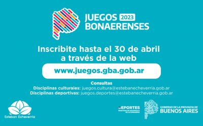 CONTINÚA LA INSCRIPCIÓN A LOS JUEGOS BONAERENSES 2023