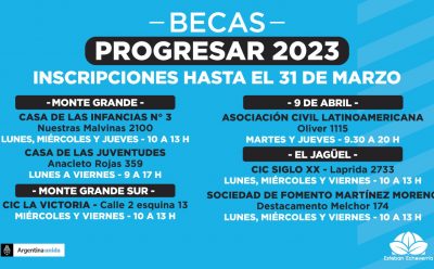 ÚLTIMA SEMANA DE INSCRIPCIÓN A LAS BECAS PROGRESAR 2023