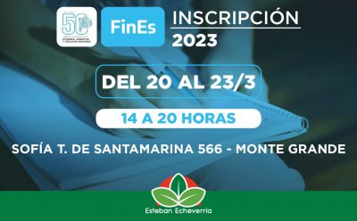 NUEVA SEMANA DE INSCRIPCIÓN AL PLAN FINES EN ESTEBAN ECHEVERRÍA