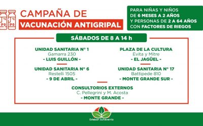 AVANZA LA VACUNACIÓN ANTIGRIPAL EN ESTEBAN ECHEVERRÍA