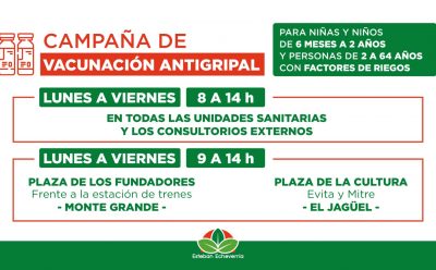 CONTINÚAN LAS JORNADAS DE VACUNACIÓN ANTIGRIPAL