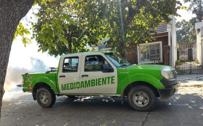 CONTINÚAN LAS TAREAS DE FUMIGACIÓN EN ESTEBAN ECHEVERRÍA