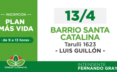 INSCRIPCIÓN AL PLAN MÁS VIDA EN LUIS GUILLÓN