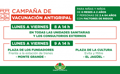 CAMPAÑA DE VACUNACIÓN ANTIGRIPAL EN ESTEBAN ECHEVERRÍA