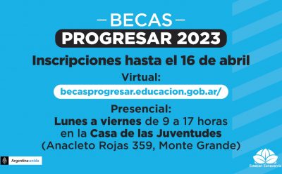 INSCRIPCIÓN A LAS BECAS PROGRESAR EN ESTEBAN ECHEVERRÍA