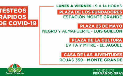 CONTINÚAN LOS TESTEOS DE COVID-19