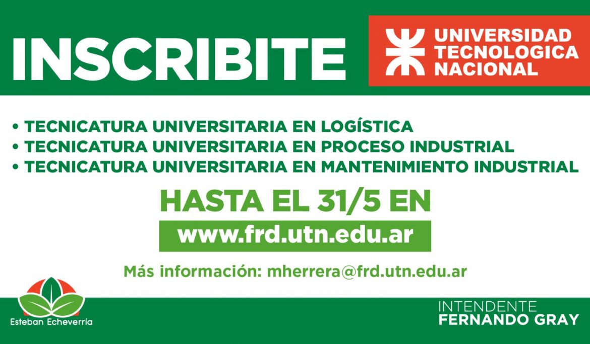 CONTINÚAN LAS INSCRIPCIONES A LAS TECNICATURAS DE LA UTN