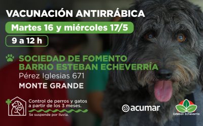 OPERATIVOS DE VACUNACIÓN ANTIRRÁBICA EN MONTE GRANDE