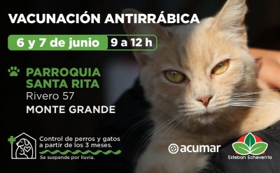 OPERATIVOS DE VACUNACIÓN ANTIRRÁBICA EN MONTE GRANDE