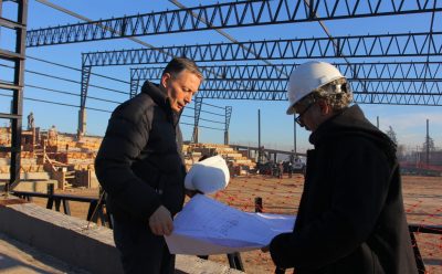 FERNANDO GRAY RECORRIÓ LA OBRA DEL POLIDEPORTIVO MUNICIPAL DE ESTEBAN ECHEVERRÍA