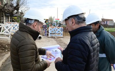 FERNANDO GRAY SUPERVISÓ LA OBRA DE LA NUEVA RED DE CLOACAS EN MONTE GRANDE SUR